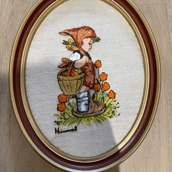 Vintage Hummel Needle Work Wall Art - Picture 3 of 4